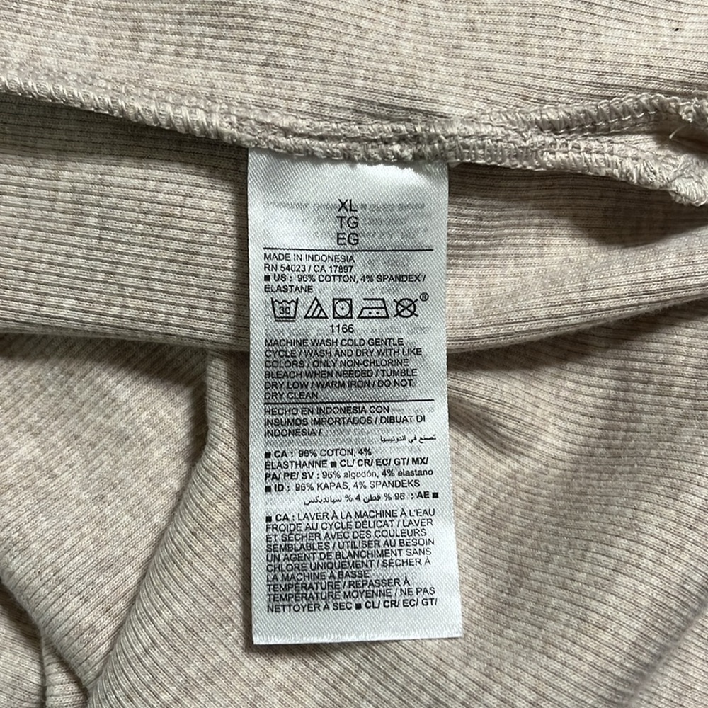 Old Navy Dress SzXL Fitted Rib Knit Maxi Oatmeal Color Long Feminine Casual - Picture 8 of 8